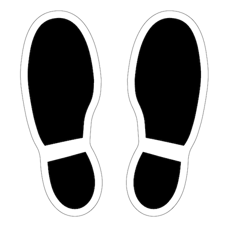 Cut-out Footprints, Black, 15, 8626XBK